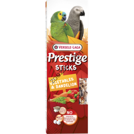 Стикове за папагали със зеленчуци и глухарче, 2х70 гр. - Prestige Sticks Parrots Vegetables & Dandelion